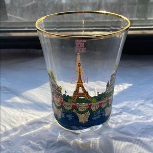 ❤️ 2024 Anthro Paris Themed Glass with Gold Rim - 2024 NWT